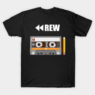 1980's Series Rewind Cassette and Pencil T-Shirt